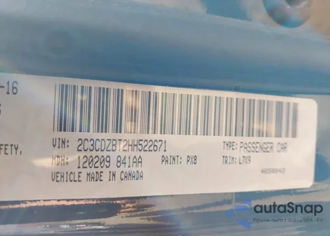 2017 Dodge Challenger R/T из США, поврежденный, VIN 2C3CDZBT2HH522671